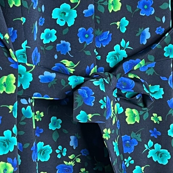 Appleseeds Blue Floral Midi Peasant Dress Sz 8 - Picture 6 of 9